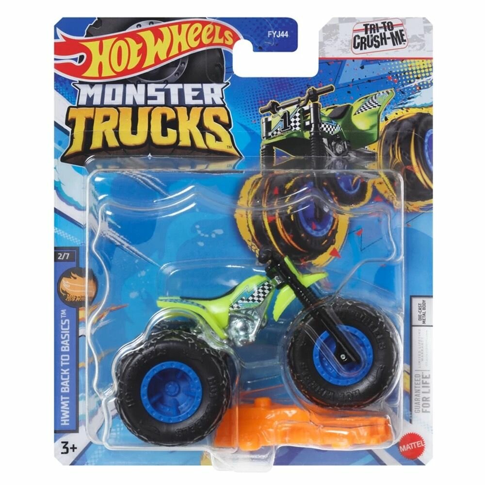 HWC70 Машинка металлическая игрушка Hot Wheels Monster Trucks Монстр трак коллекционная модель TRI TO CRUSH ME