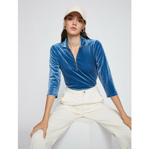 фото Лонгслив koton, размер s, зеленый