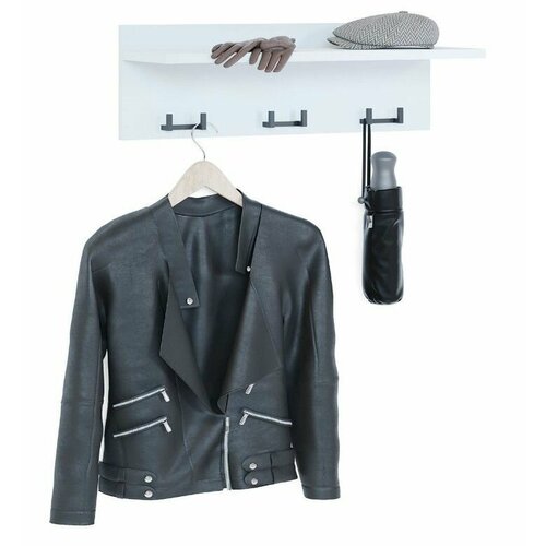 Вешалка для одежды настенная в прихожую ВШ-8 БелыйВхШхГ 196 х 600 х 212 мм 2490₽