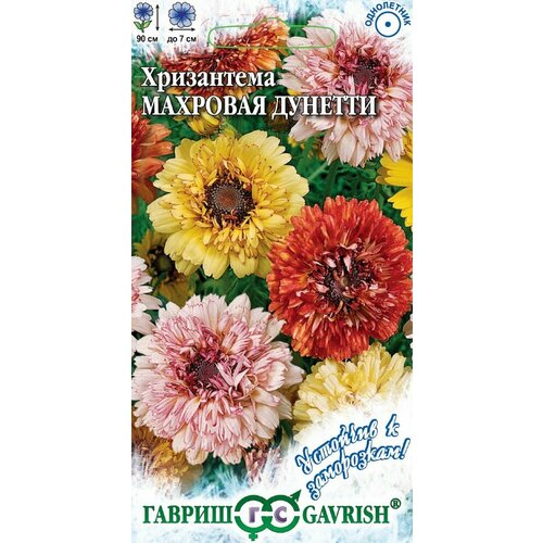 Семена Хризантема Махровая Дунетти, 0,5г, Гавриш, Устойчив к заморозкам, 10 пакетиков хризантема махровая дунетти семена цветы