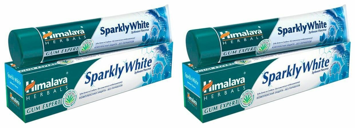 Himalaya Herbals Зубная паста "Sparkly White", 75 мл, 2 шт