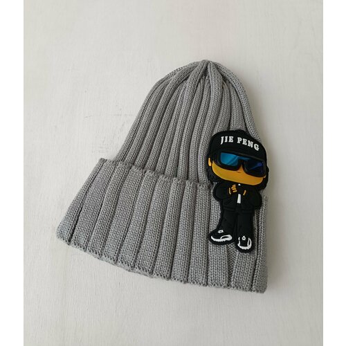 фото Шапка , размер 54/56, серый нет бренда