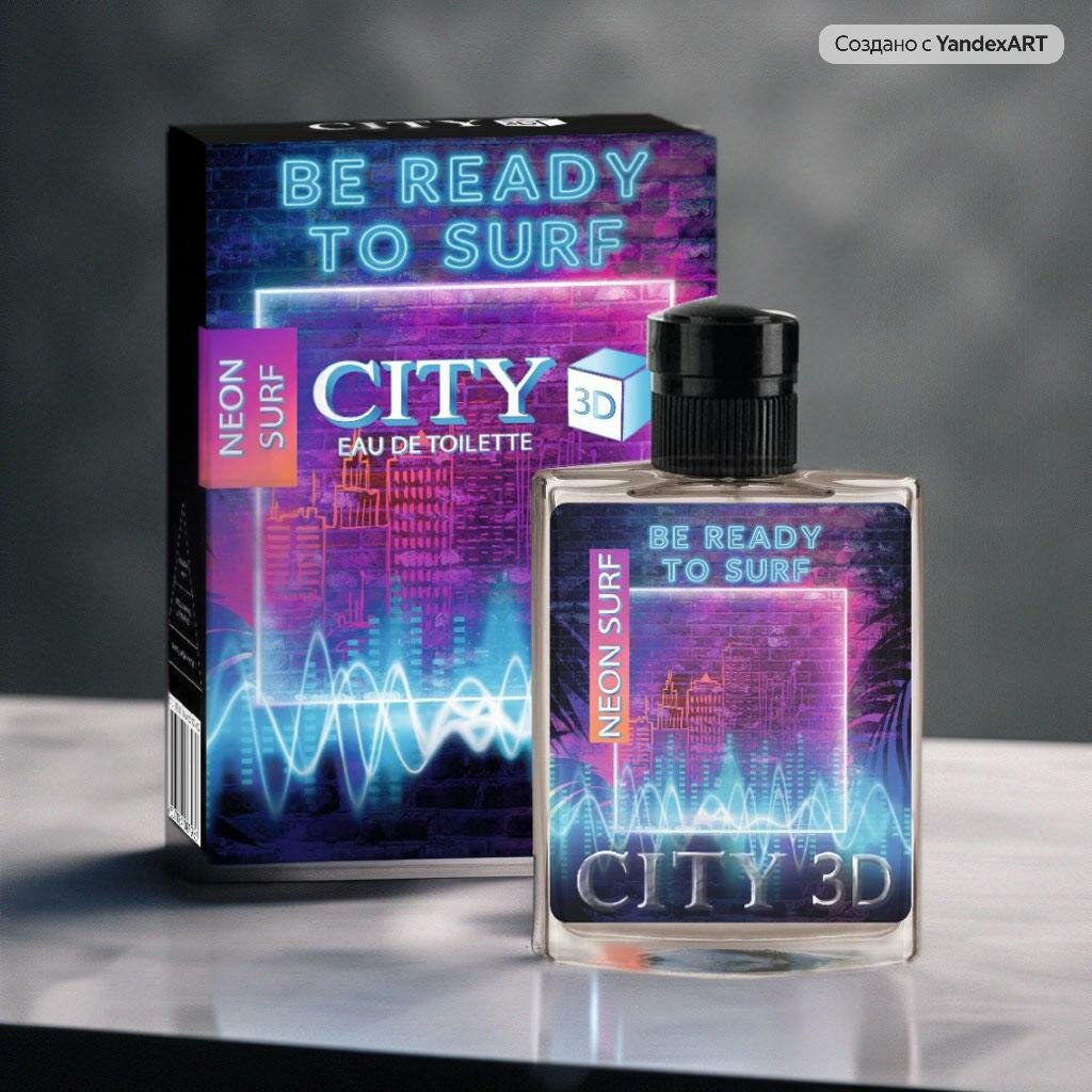 CITY 3D Neon Surf, Сити 3Д Неон Сёрф, духи, мужской парфюм, древесный, пряный, духи мужские