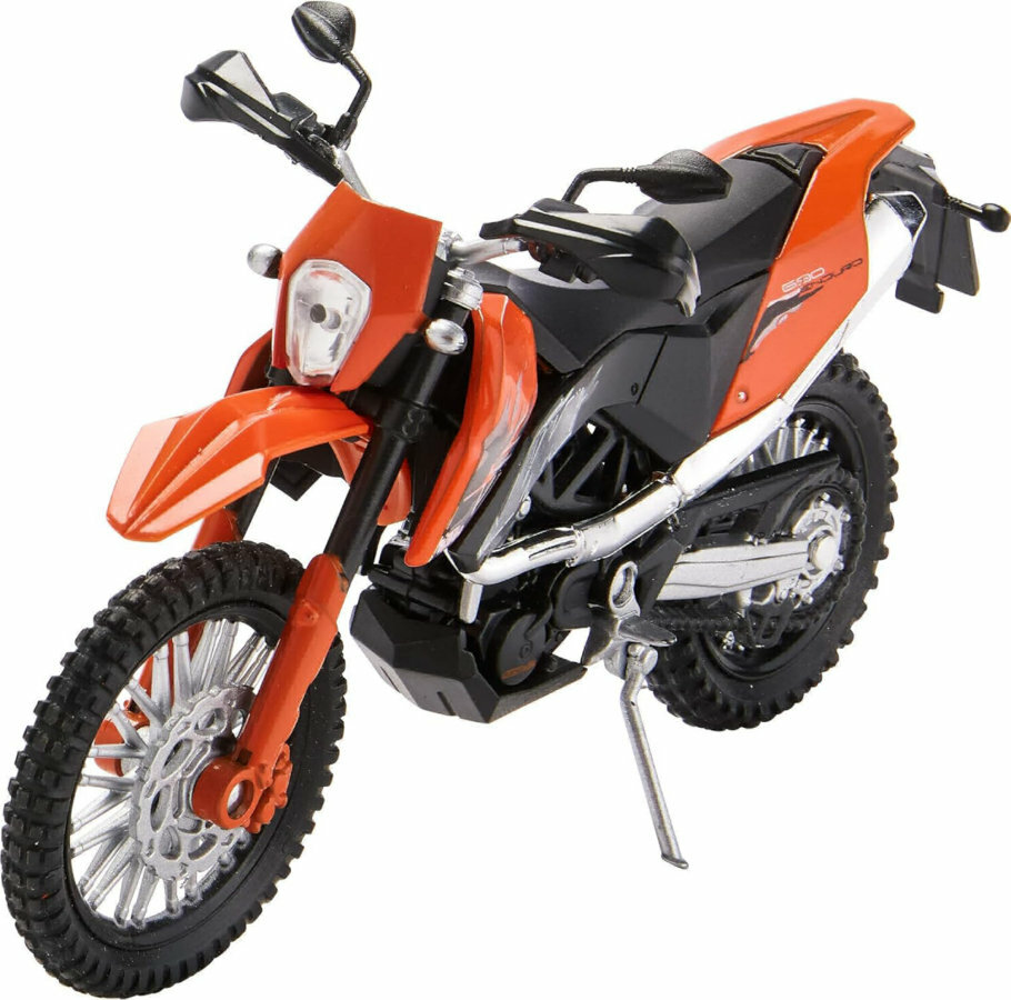 Мотоцикл Welly 1:18 KTM 690 Enduro R оранжевый - фото №4