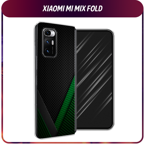 Силиконовый чехол на Xiaomi Mi Mix Fold / Сяоми Ми Микс Фолд Зеленый карбон силиконовый чехол на xiaomi mi mix fold сяоми ми микс фолд стальной металл