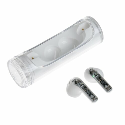 Наушники беспроводные YX11 TWS вкладыши BT 53 28200 мАч шумоподав прозрачные белые 1шт 1996₽