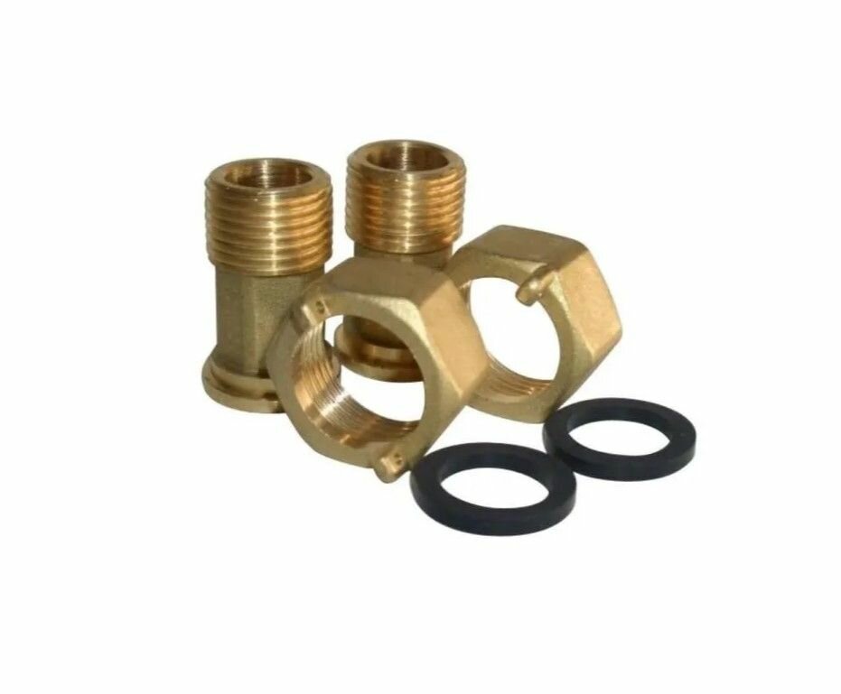 фото Американка для счетчиков с прокладкой 1"ВР х 3/4" 2шт (комплект), латунная TIM арт. HS043