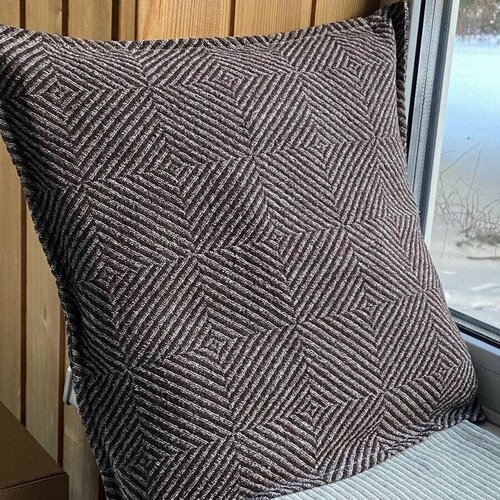 Наволочка декоративная льняная Коричневый Твид наволочка 40х40 1990₽