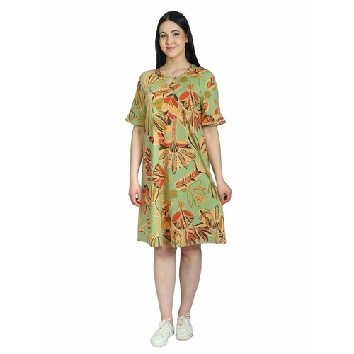 Платье Alfa Collection, размер 58, зеленый
