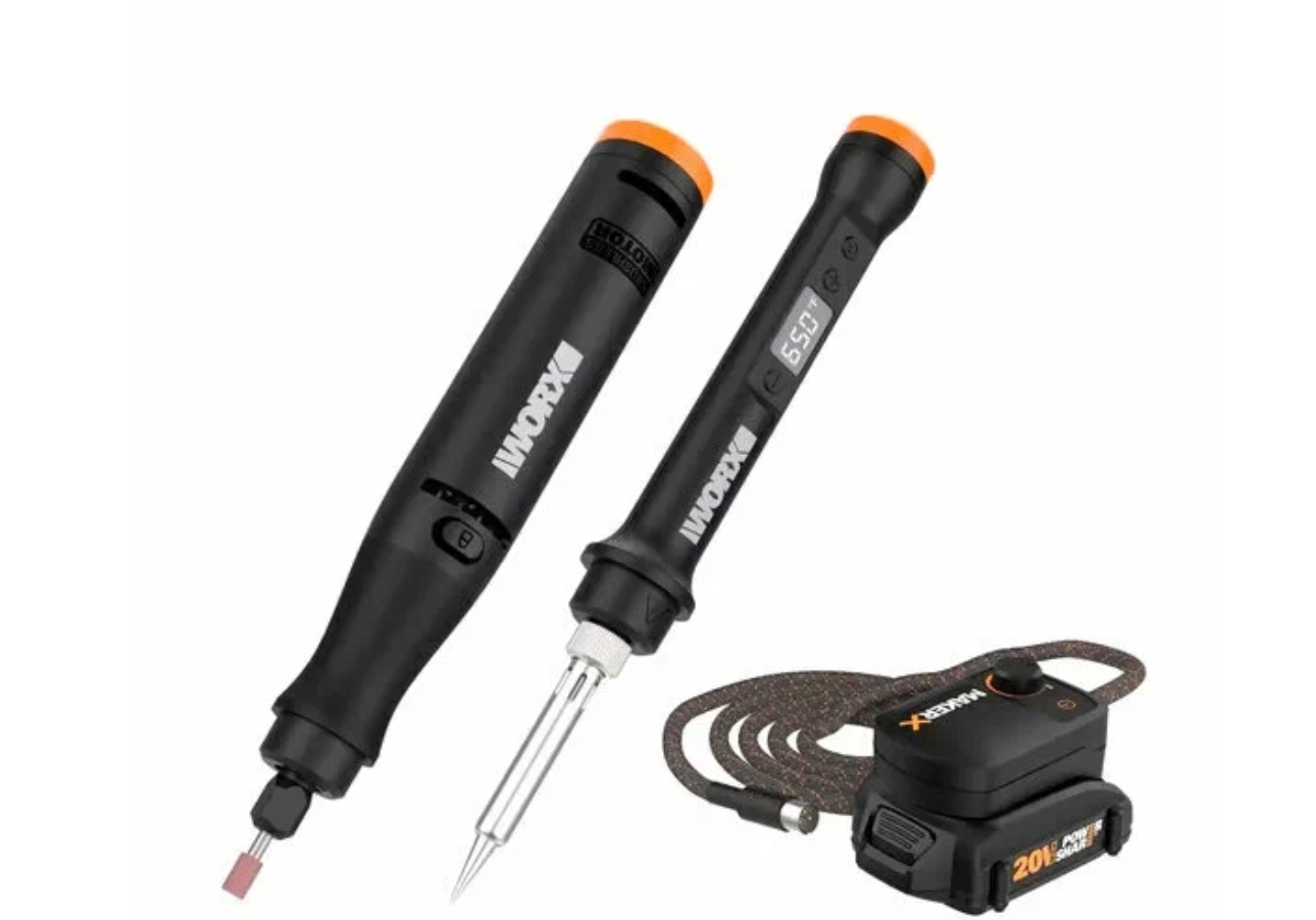 Набор WORX MAKER X 20V аккумуляторный MAKER X: гравировальная машинка WORX WX739 + выжигатель-паяльник аккумуляторный WORX WX744 - фото №11