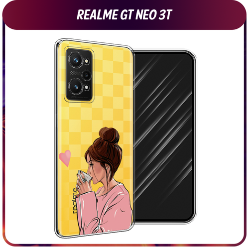 Силиконовый чехол на Realme GT Neo 3T/GT Neo 2 / Реалми GT Neo 3T Приготовлено с любовью, прозрачный