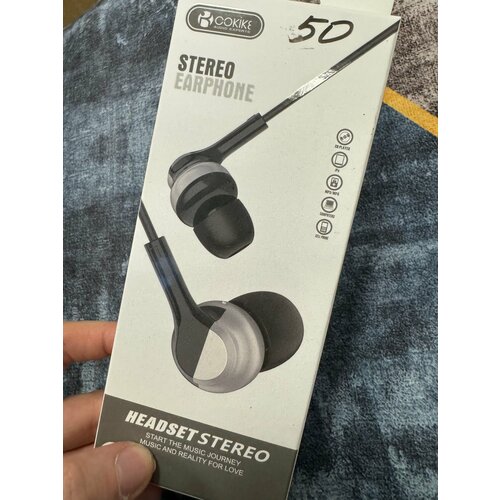 Проводные наушники капельки с микрофоном Cokike C20 116 Дцб 130см 16 Ом разъем 35мм для старых телефонов магнитолы радио MP3-плеера VR-о 588₽