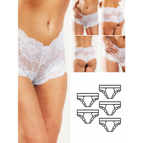 Трусы BRANDLOVE Knickers, 5 шт., размер S, белый