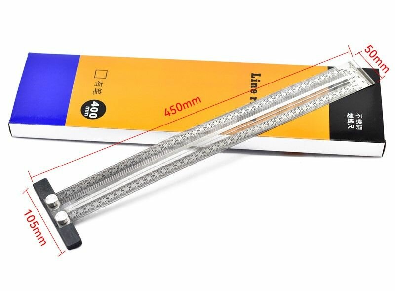 Линейка разметочная микрометрическая 400 мм металл