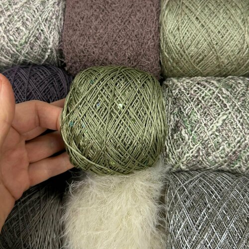 Набор итальянской фантазийной пряжи. Лесная нимфа. Вес набора: 530гр