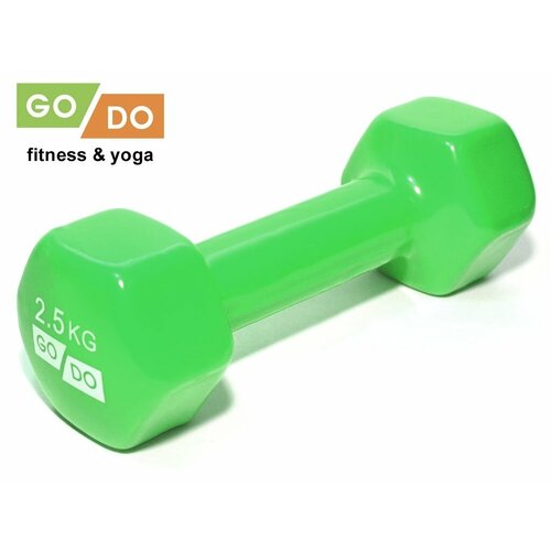 Гантель GO DO в виниловой оболочке Вес 25 кг Зеленый 1345₽