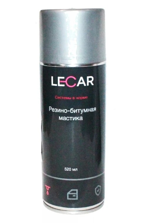 Мастика резино-битумная "LECAR" (520 мл) (аэрозоль)