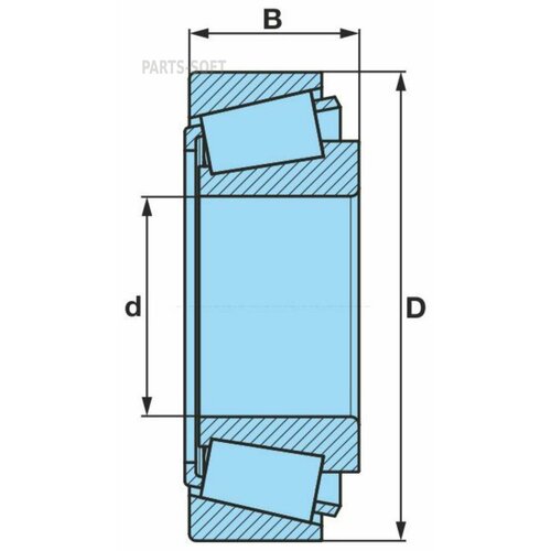 BPW 0264102800 0264102800_подшипник роликовый ступицы 32219A 95x170x455 BPW Iveco Scania Volvo 19360₽