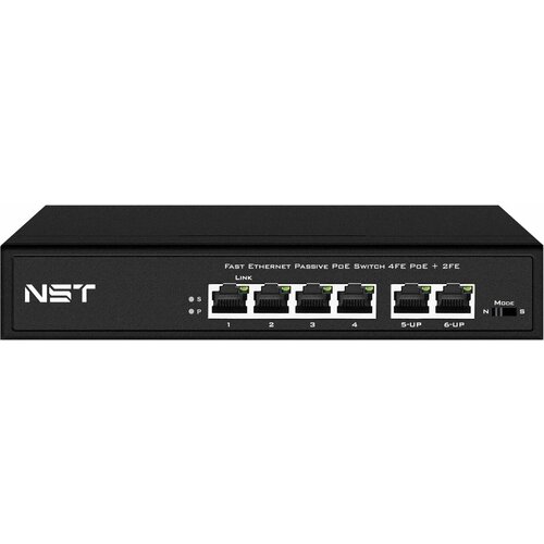 Passive PoE коммутатор Fast Ethernet New System Technologies (NST) NS-SW-4F2F-P/A