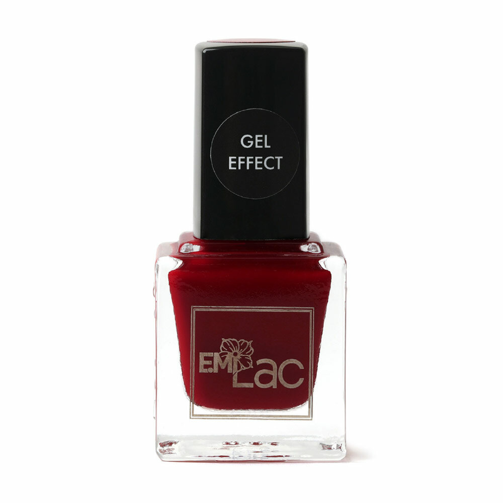 Лак для ногтей E.MI Gel Effect, Малиновый красный №032, 9 мл.