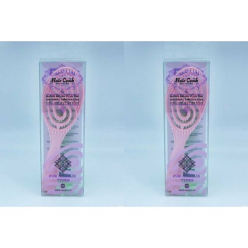 Hair Comb Расческа для волос, Массажная, Универсальная, Светло-розовая, 2 шт