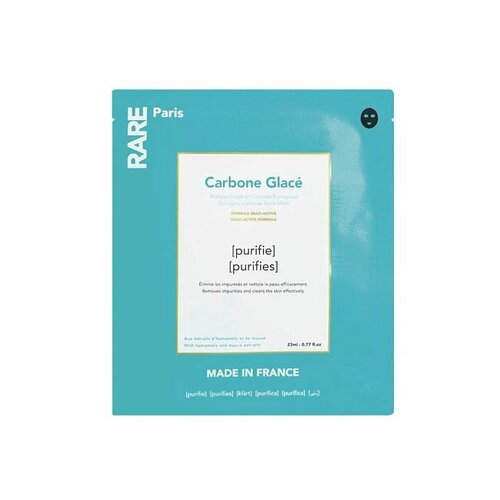 RARE PARIS Очищающая тканевая маска для лица Carbone Glace (3 шт)