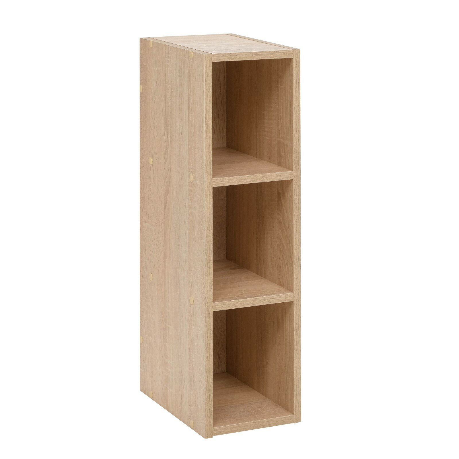 фото Шкаф открытый навесной "Квадро", 200х308х720, Дуб сонома/Нубук Милк