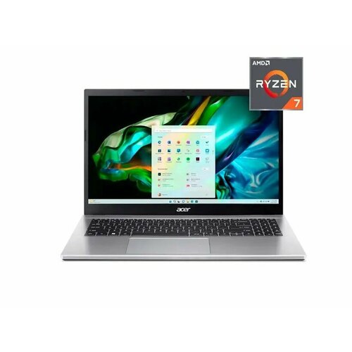 Ноутбук Acer Aspire 3 A315-44P-R28G 156 AMD Ryzen 7 5700U RAM 16 ГБ SSD512 Гб AMD Radeon Graphics Dos серебристый 5450000₽