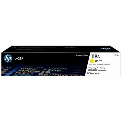 Тонер-картридж HP 119A для HP Color Laser 150a, HP Color Laser 178nw 1000стр Желтый W2092A