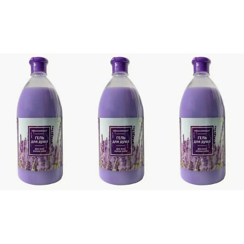 Flora Гель для душа Народный, Полевые Цветы, 1000 мл, 3 шт