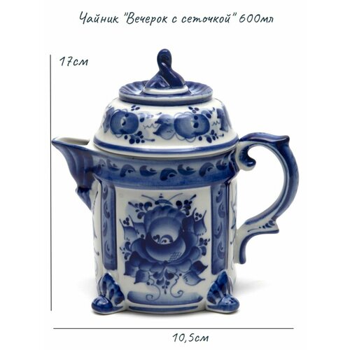 Чайник Вечерок с сеточкой 600мл 170х105х170мм 2800₽