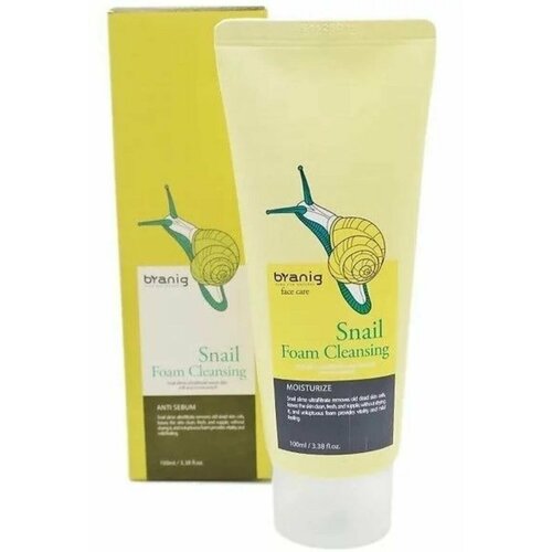 BRANIG пенка для умывания pure nature snail foam cleansing (улитка), 100мл