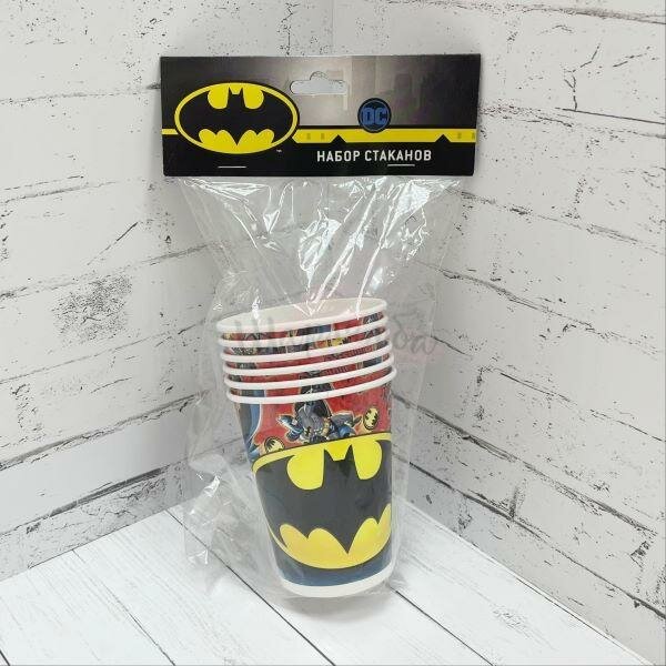 Набор бумажных стаканов Batman, 6шт, 250мл ND Play - фото №16
