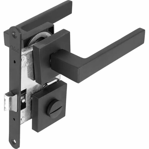 Дверные ручки 88 BL с запиранием комплект цвет черный 4160₽