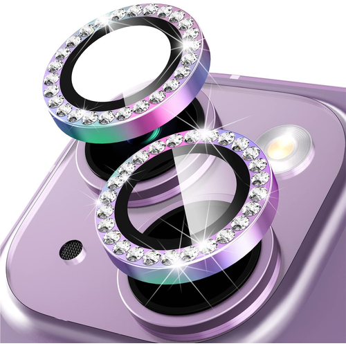 Защитное стекло на камеру iPhone 14 Plus со стразами, разноцветный защитные стекла на камеру iphone 13 со стразами разноцветный