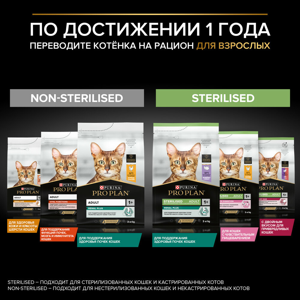 Сухой корм Purina Pro Plan для котят от 1 до 12 месяцев, курица, 400гр Purina ProPlan - фото №12