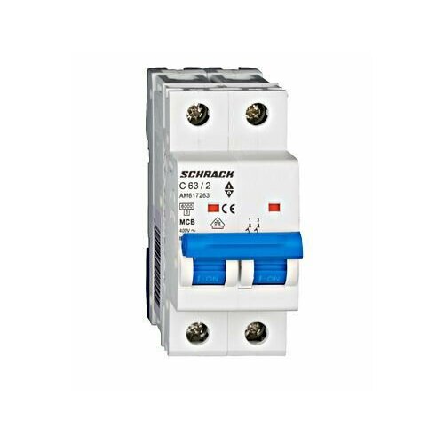 Автоматический выключатель Schrack 6кА, 2 полюса, С, 63A, AM617263