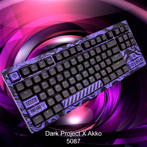 Клавиатура Dark Project X AKKO 5087 Purple G3ms Sapphire Switch игровая механическая клавиатура akko 3061 world tour tokyo r2 rus