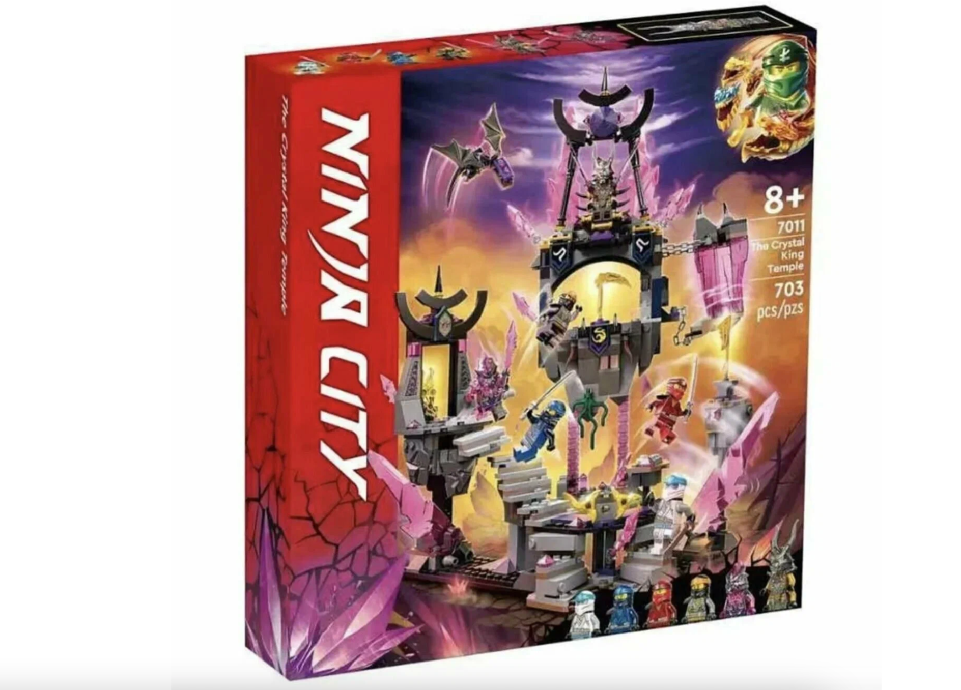Конструктор Ninja Храм Кристального Короля - 703 дет/Совместим с конструктор Lego Ninjago/Подарок ребенку