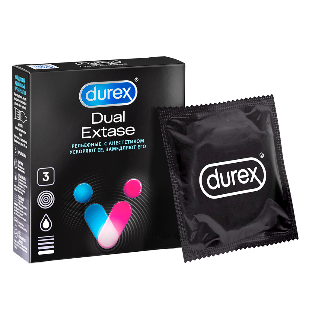 Презервативы Durex Dual Extase 3 шт