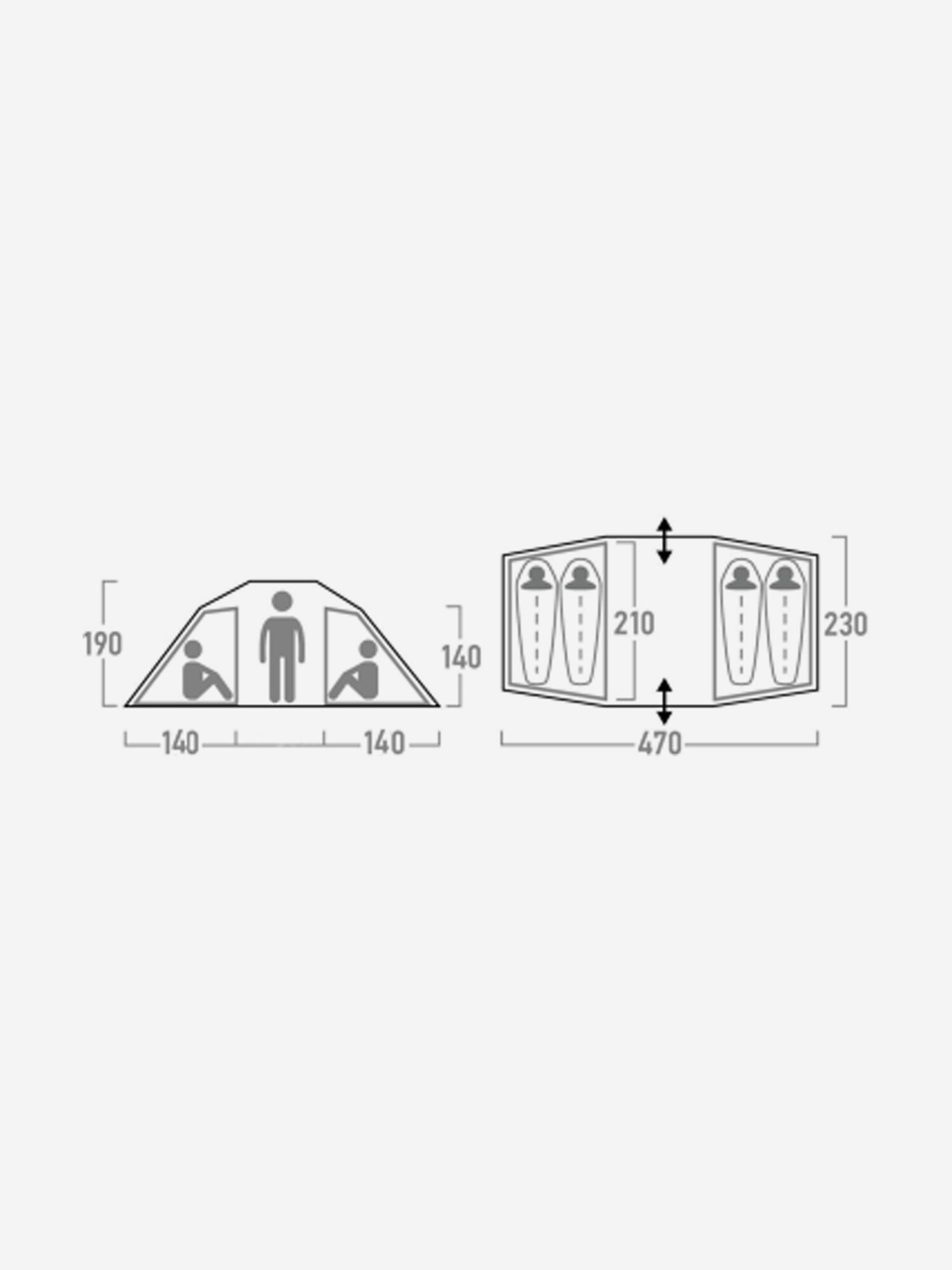 Палатка 4-местная Outventure Hudson 4 Alternative Бежевый; RUS: Без размера, Ориг: one size