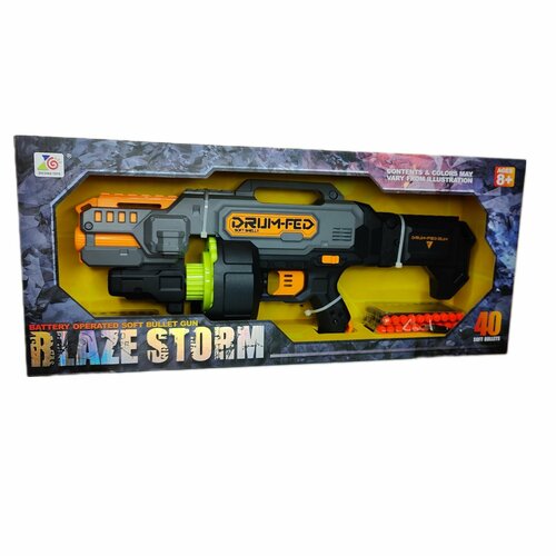 Бластер с мягкими пулями EVA на аккумуляторе игрушечное оружие zecong toys дробовик бластер blaze storm с мягкими пулями