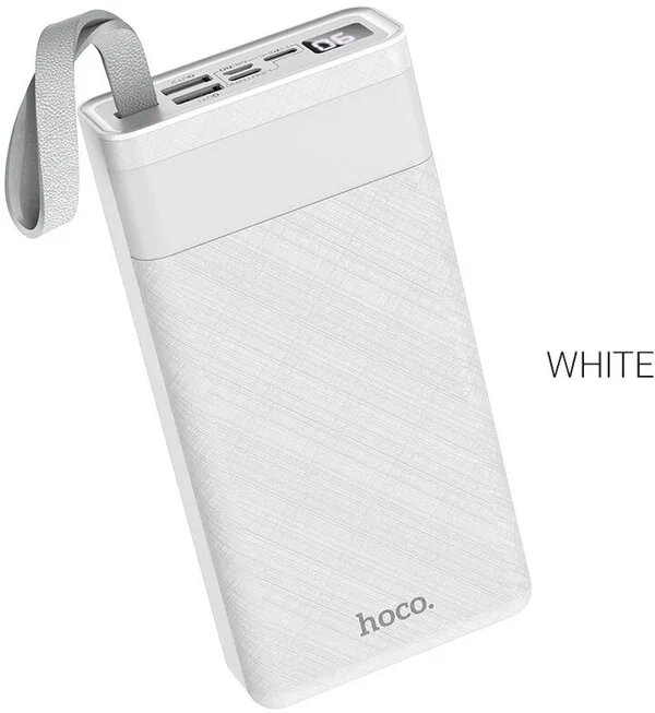 Портативный аккумулятор Hoco J73 Powerful 30000mAh, white, упаковка: коробка