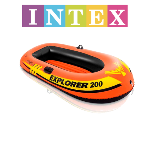 Лодка Intex Лодка 2мест. без весел Исследователь 200 (185х94х41) Оранжевый 30 см / интекс надувная лодка intex challenger 2 68367 желтый