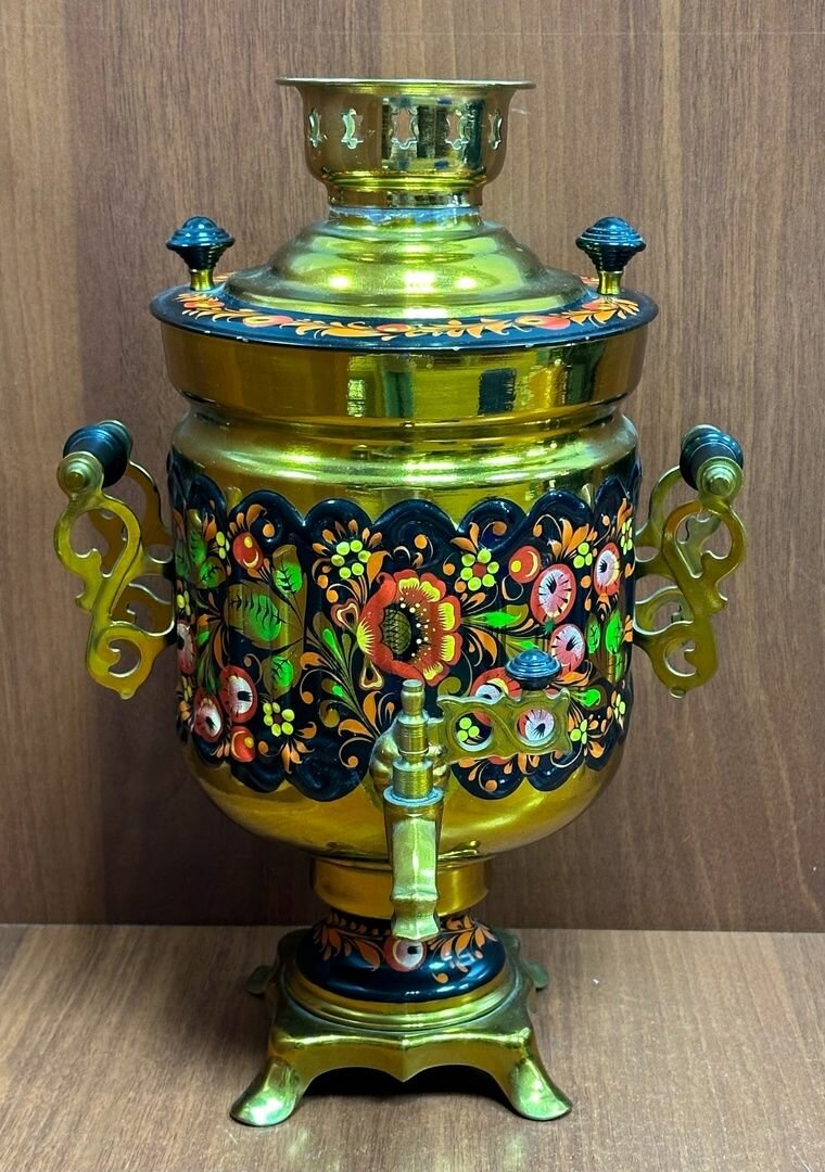 фото Электрический Самовар Объём 3 литра 1990 год Расписной! ЗШВ СССР Ручная Работа!