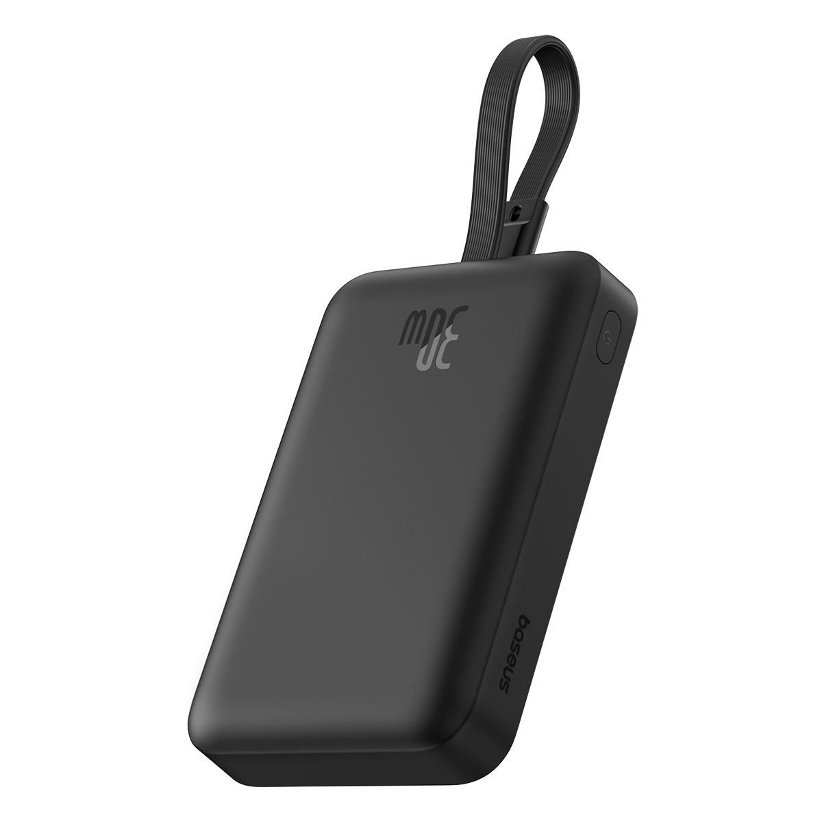 Портативный магнитный аккумулятор Baseus 30W 10000 мАч Magnetic Mini Fast Charging со встроенным кабелем USB-C (Черный) — фото 1