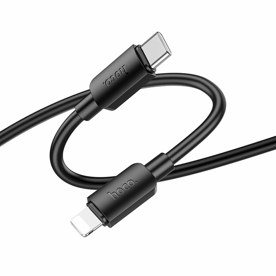Кабель Hoco X96 Hyper PD charging data cable Type-C to Lightning (L 0.25M), черный — фото 1