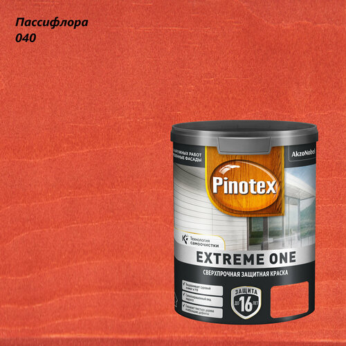 Краска защитная сверхпрочная для древесины фасадов Pinotex Extreme One 09л пассифлора 040 2544₽