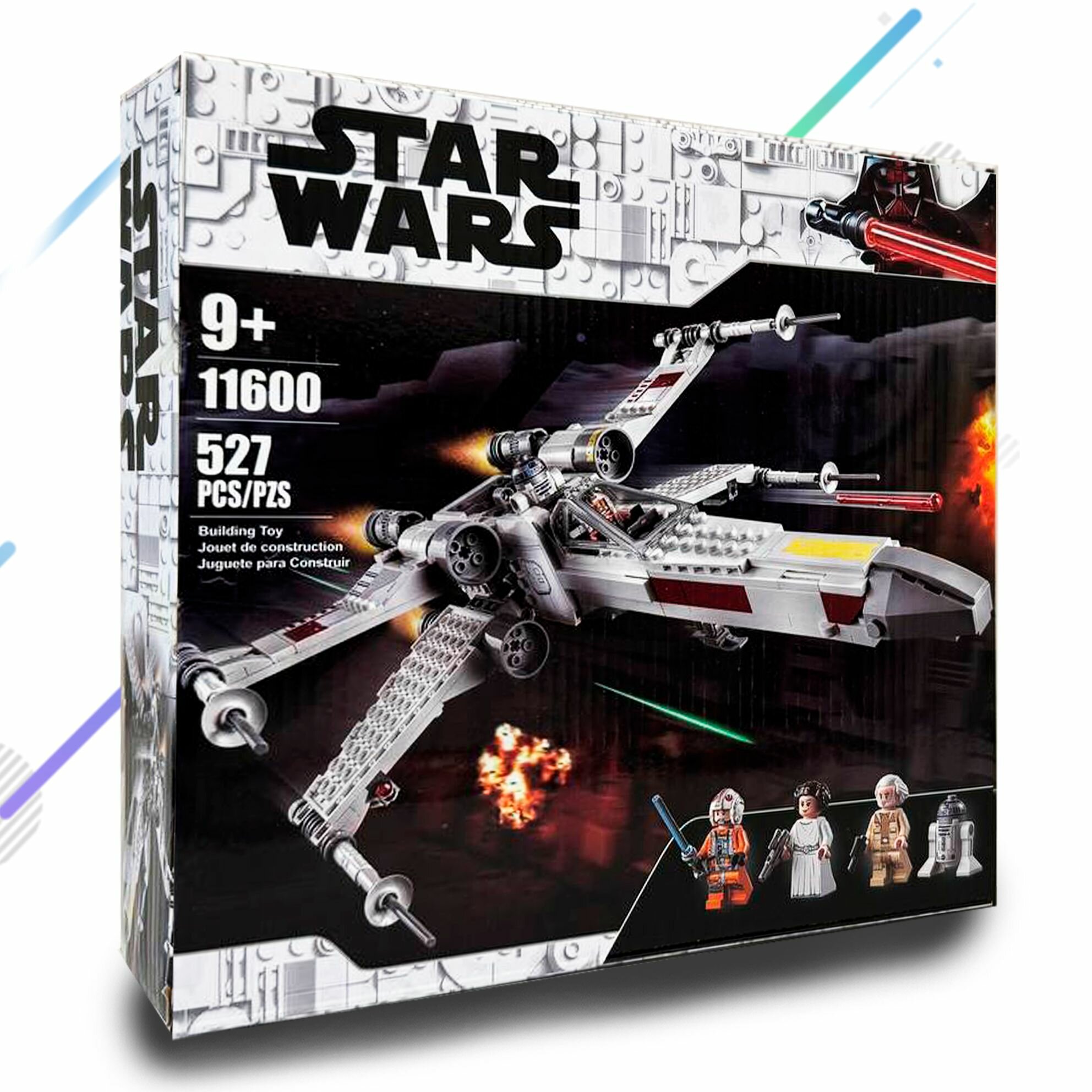 Конструктор Истребитель Х Люка Скайуокера Звездные войны, Набор Star Wars 527 деталей, Подарочный игровой набор