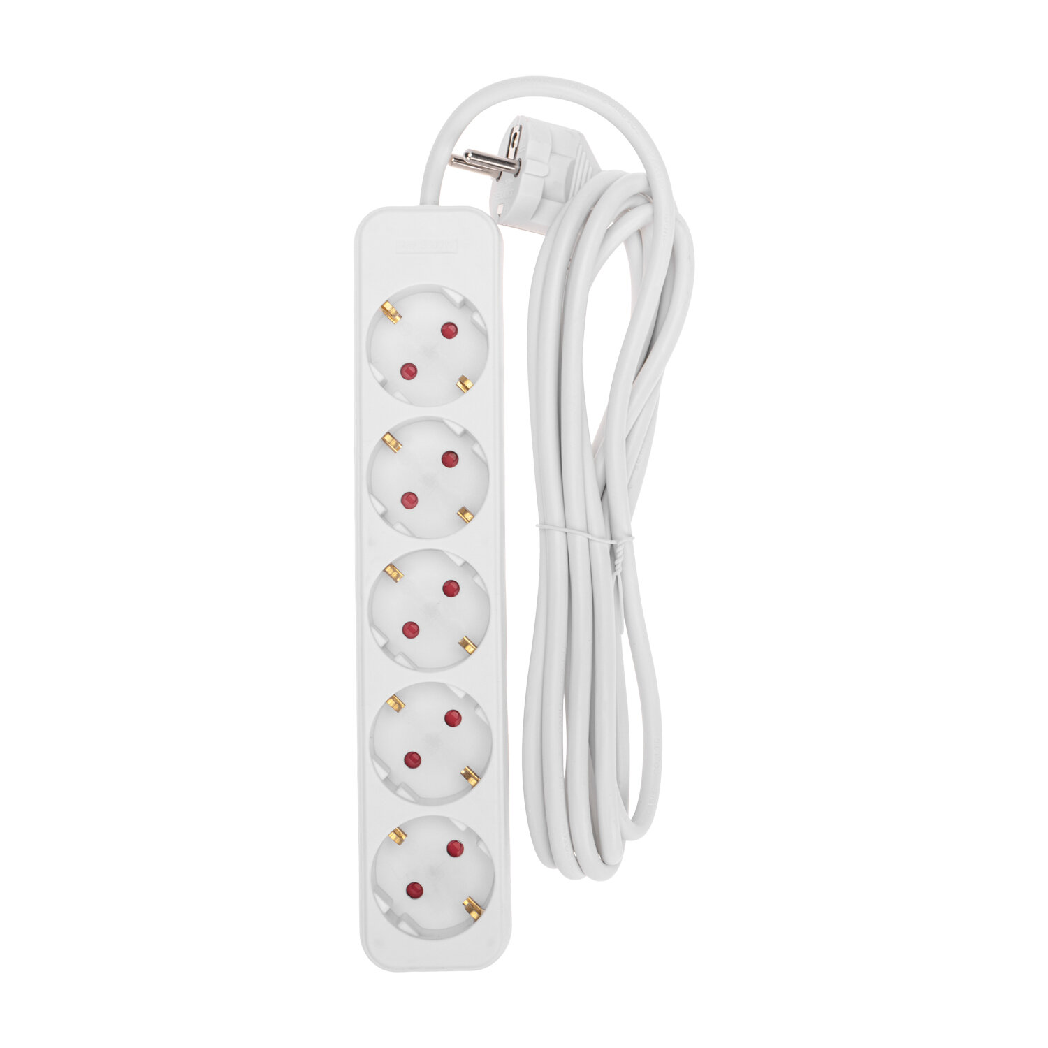 фото Удлинитель STANDARD 5 гнезд, 3м, 3х1,0мм², с/з, белый REXANT, цена за 1 шт